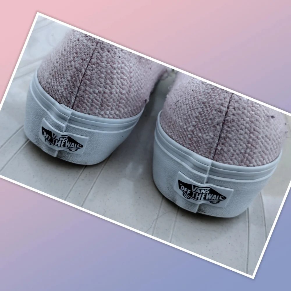 VANS Pink Woven Platform Sneakers Lace Up Shoes Comfort Size 6.5 US - Picture 2 of 5